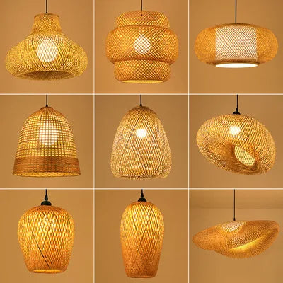 Woven Rattan Pendant Light