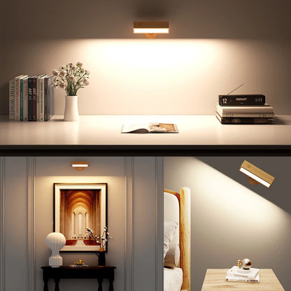 Cordless Wood Wall Sconce