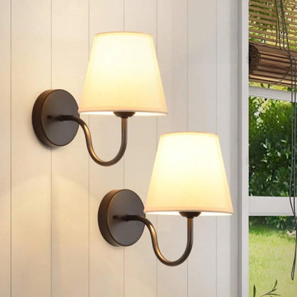 Gold Curved Arm Wall Sconce