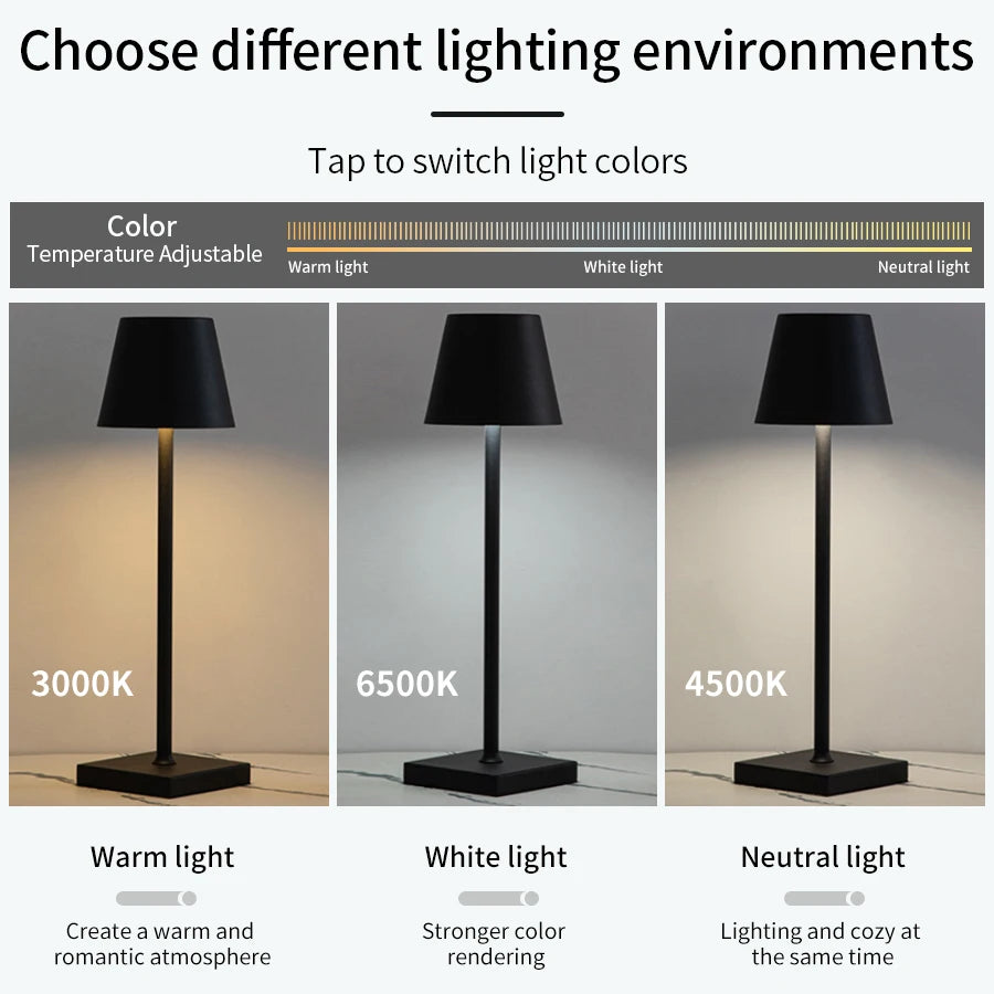 Cordless Rechargeable Table Lamp