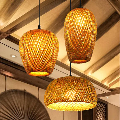 Woven Rattan Pendant Light