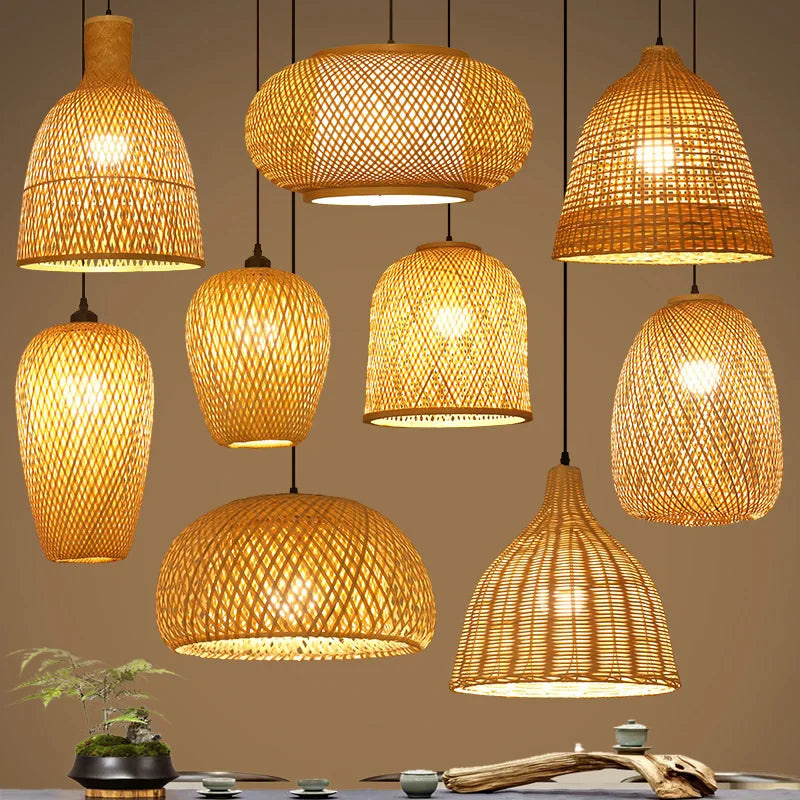 Woven Rattan Pendant Light