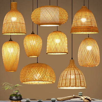 Woven Rattan Pendant Light