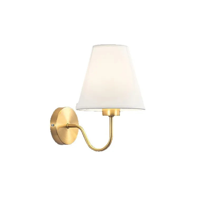 Gold Curved Arm Wall Sconce