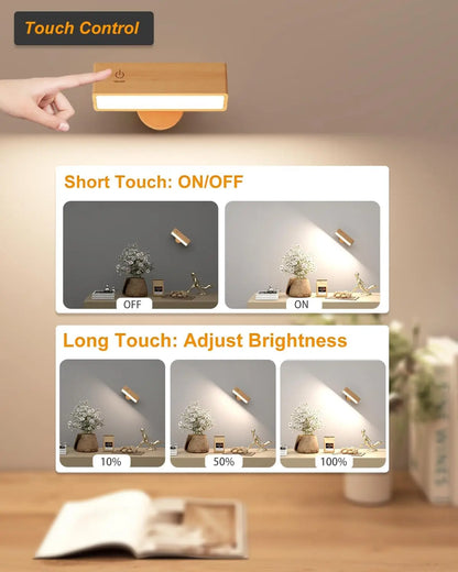 Cordless Wood Wall Sconce