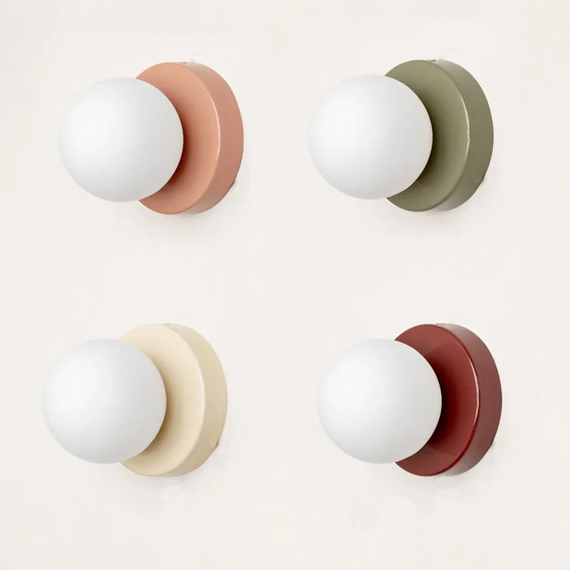 Mini Glass Globe Wall Sconce