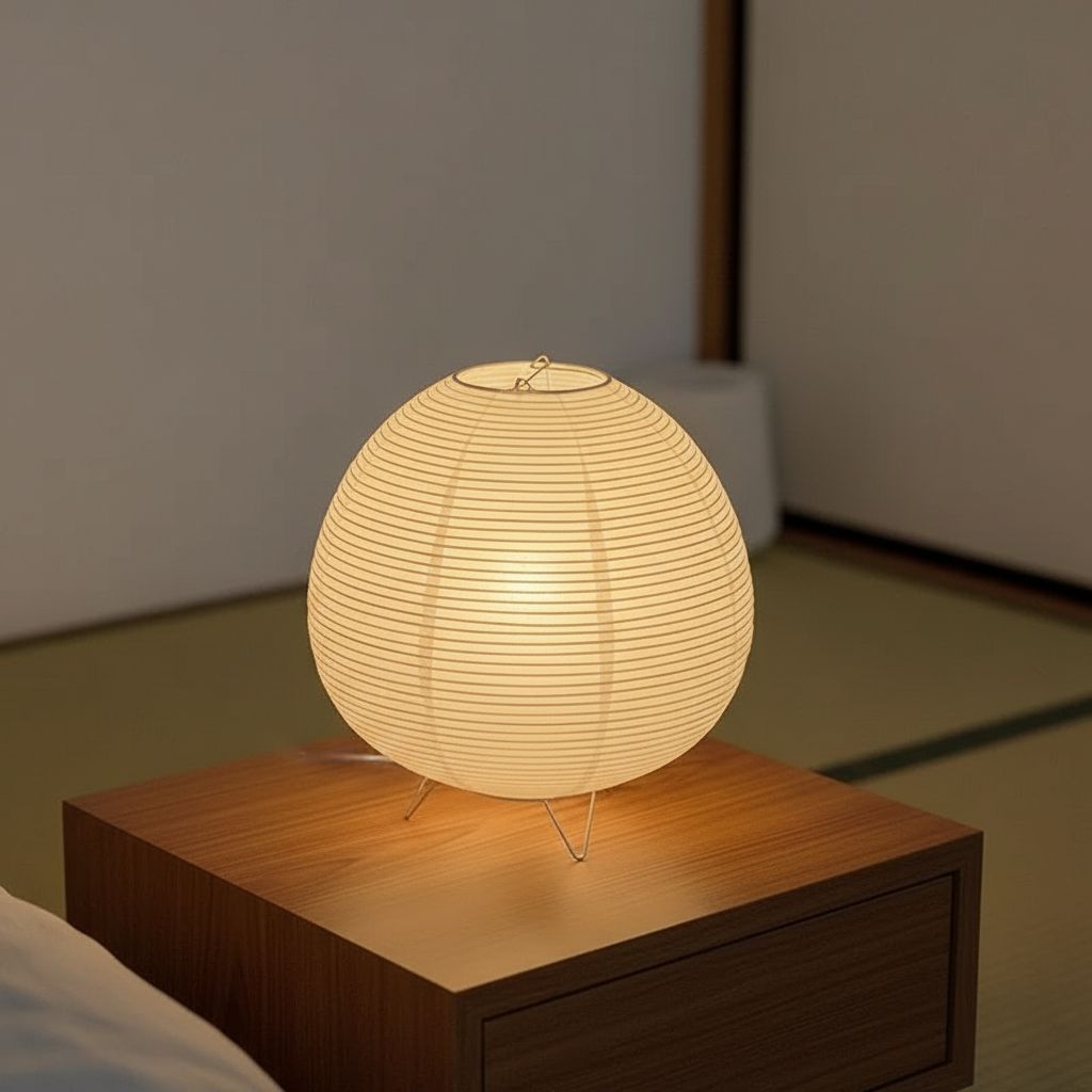 Japanese Rice Paper Lantern Table Lamp