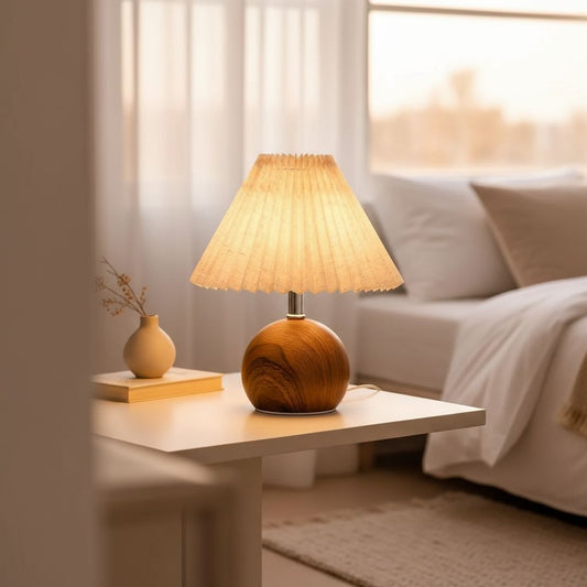 Pleated Fabric Table Lamp