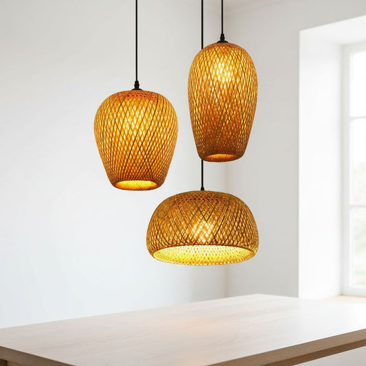 Woven Rattan Pendant Light